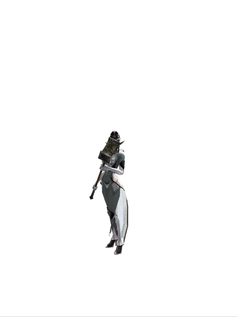 War Pick on a female Dark Elf, front view