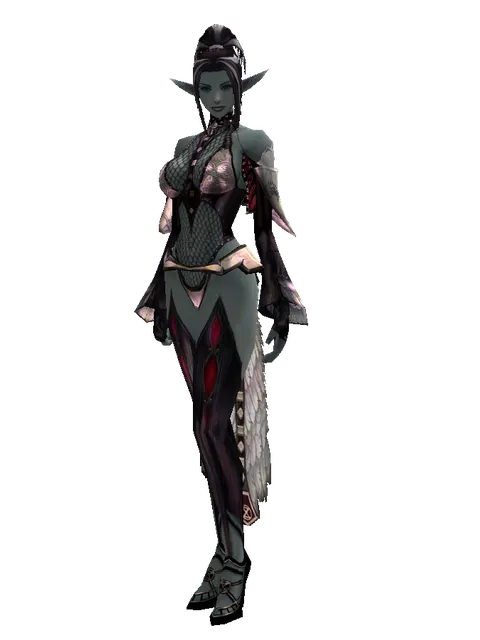 Major Arcana Robe Set on a female Dark Elf, front view