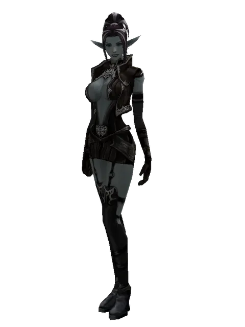 Magic (robe) on a female Dark Elf, front view