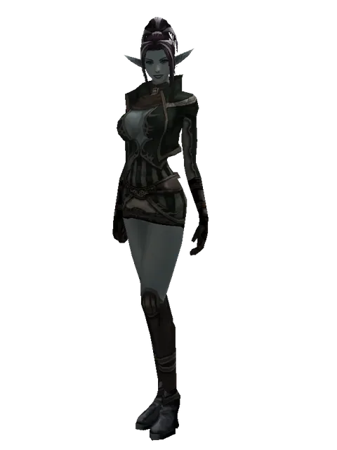 Mystic's (robe) on a female Dark Elf, front view