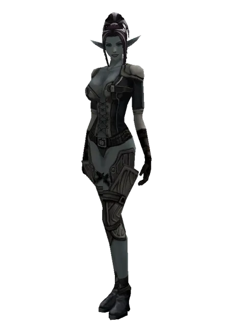 No Name (robe) on a female Dark Elf, front view