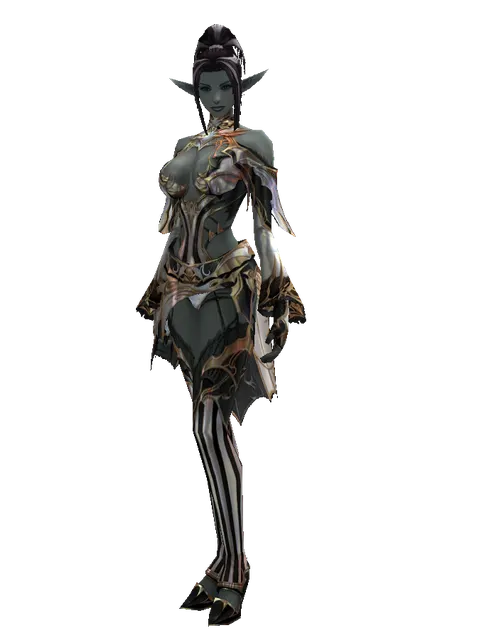 Vesper Set - Robe on a female Dark Elf, front view