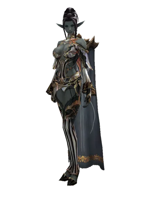 Vesper Set - Robe on a female Dark Elf, front view