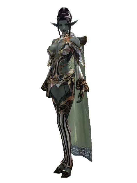 Vesper Set - Robe on a female Dark Elf, front view