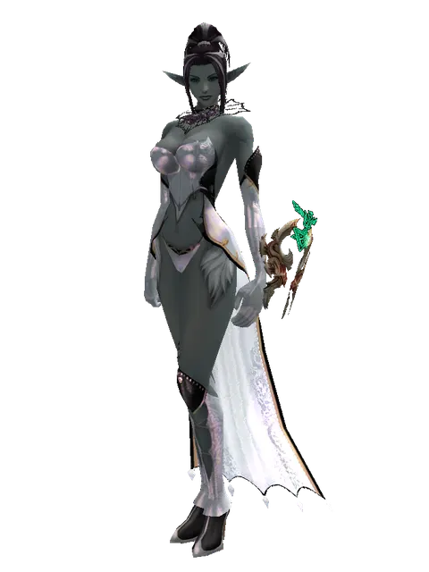 Arcana Sigil on a female Dark Elf, front view