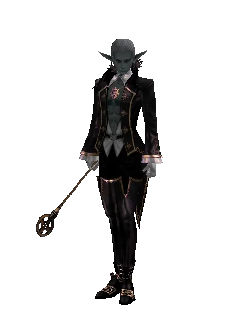 Apprentice's Rod on a male Dark Elf, front view