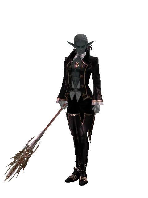 Arcana Mace on a male Dark Elf, front view