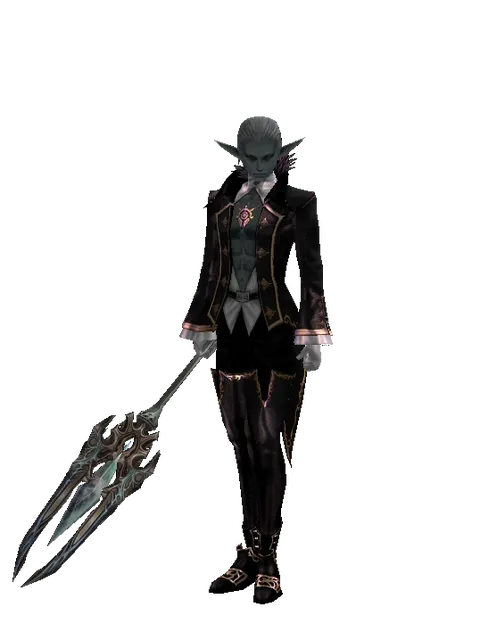 Cabrio's Hand on a male Dark Elf, front view