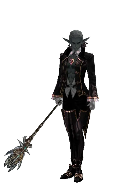 Dynasty Mace on a male Dark Elf, front view