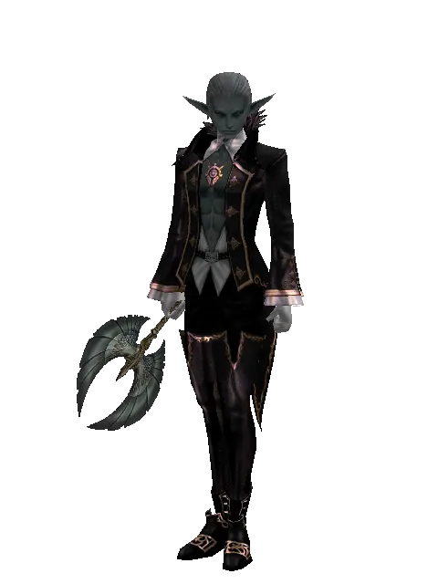 Elysian on a male Dark Elf, front view