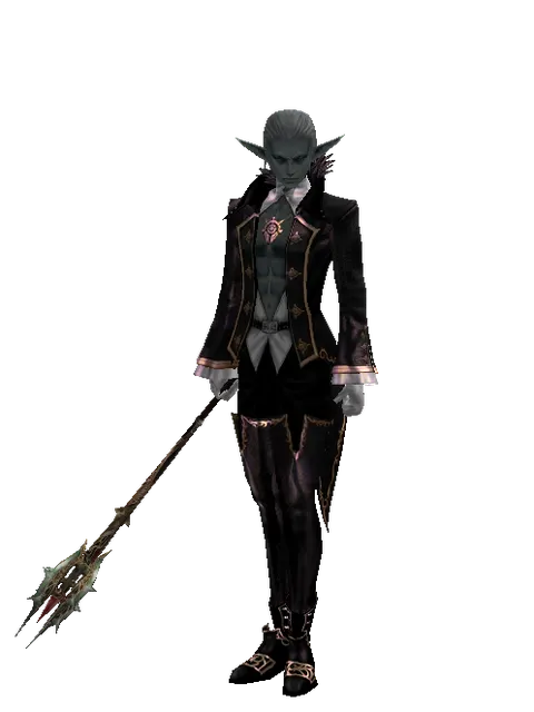 Icarus Hall on a male Dark Elf, front view