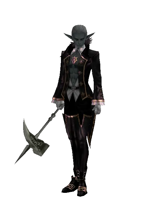 Scalpel on a male Dark Elf, front view