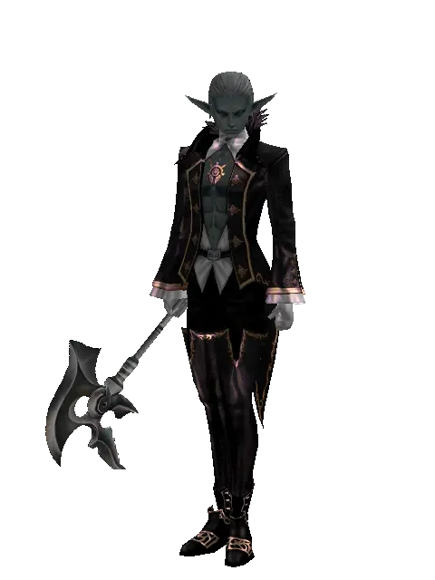Skull Graver on a male Dark Elf, front view