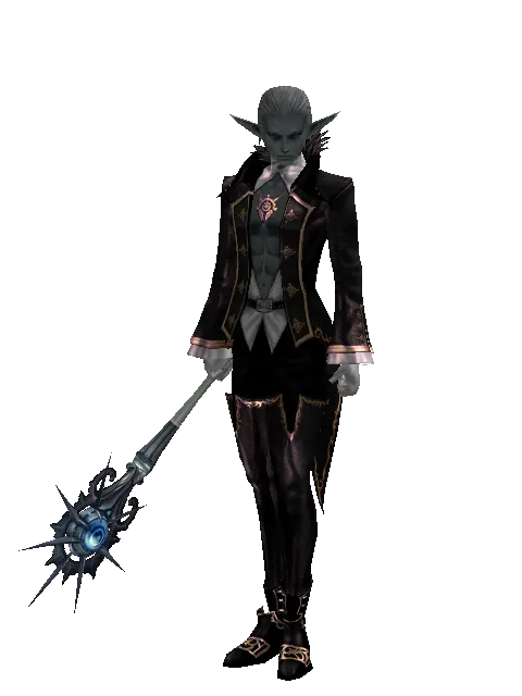Spiritual Eye on a male Dark Elf, front view