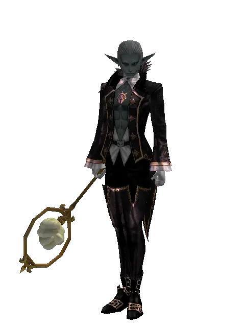 Rock Stick - 30-day limited period on a male Dark Elf, front view