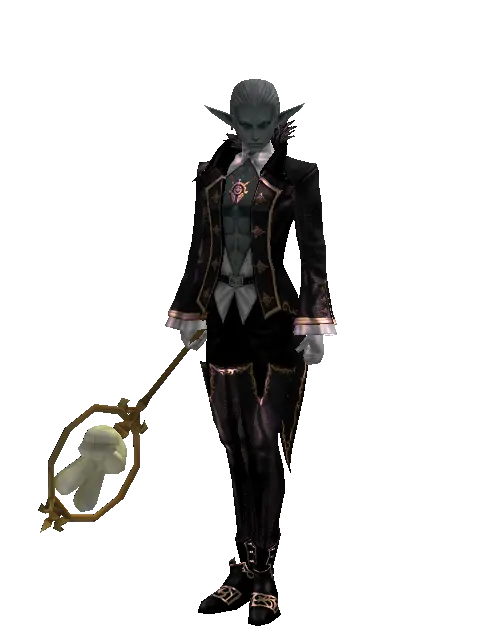 Scissors Stick - 30-day limited period on a male Dark Elf, front view