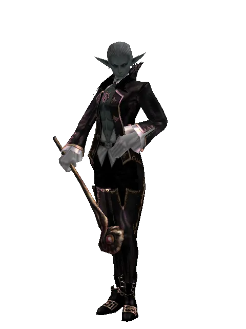 Atuba Mace on a male Dark Elf, front view
