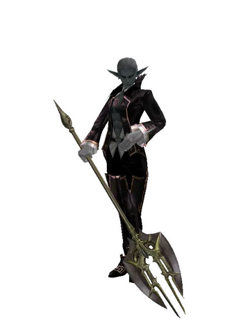 Behemoth's Tuning Fork on a male Dark Elf, front view
