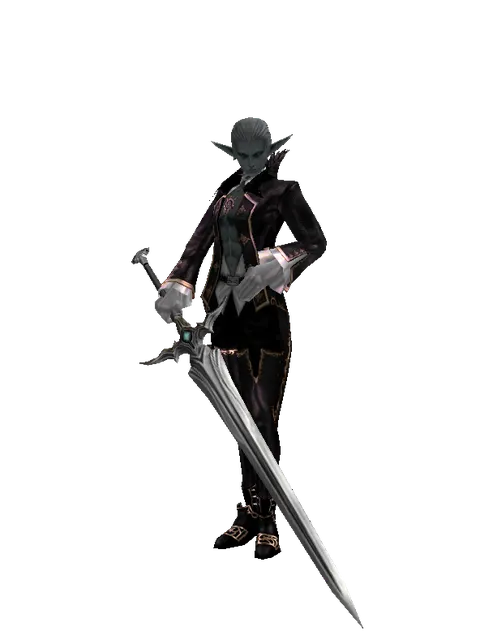Infernal Master on a male Dark Elf, front view