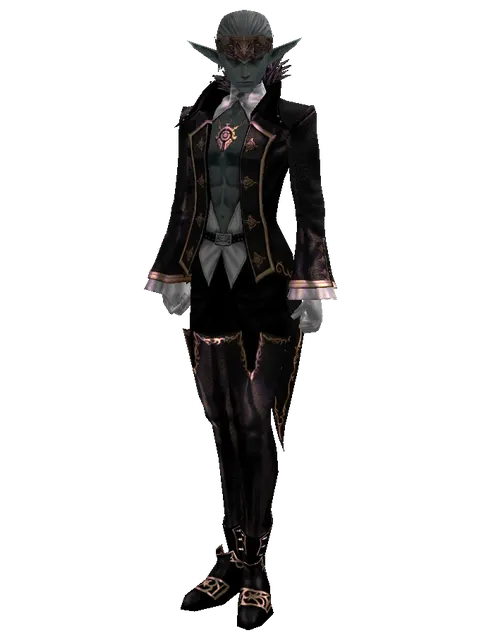 Circlet of Schuttgart on a male Dark Elf, front view