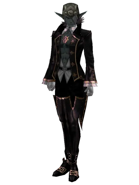 Improved Mining Hat (?) on a male Dark Elf, front view
