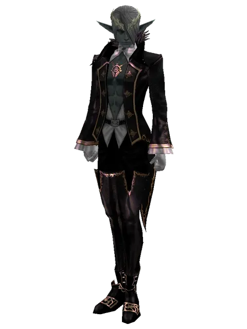 Luxurious Silver Circlet on a male Dark Elf, front view