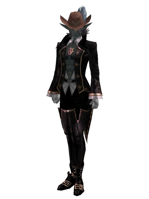 Romantic Chapeau on a male Dark Elf, front view