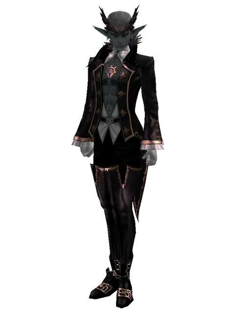 Summoner Circlet on a male Dark Elf, front view