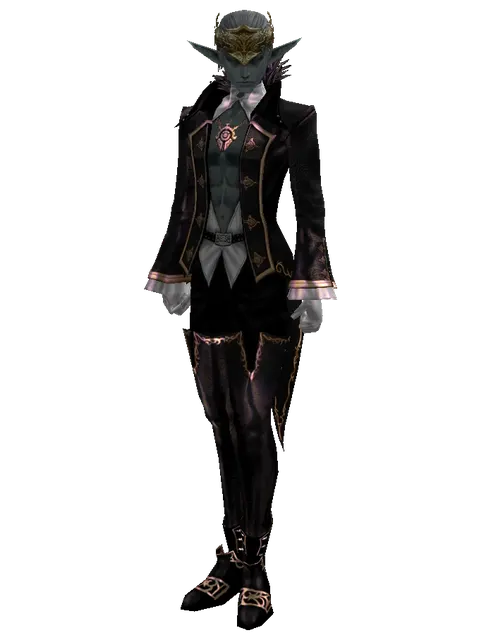 New Aden Circlet (?) on a male Dark Elf, front view
