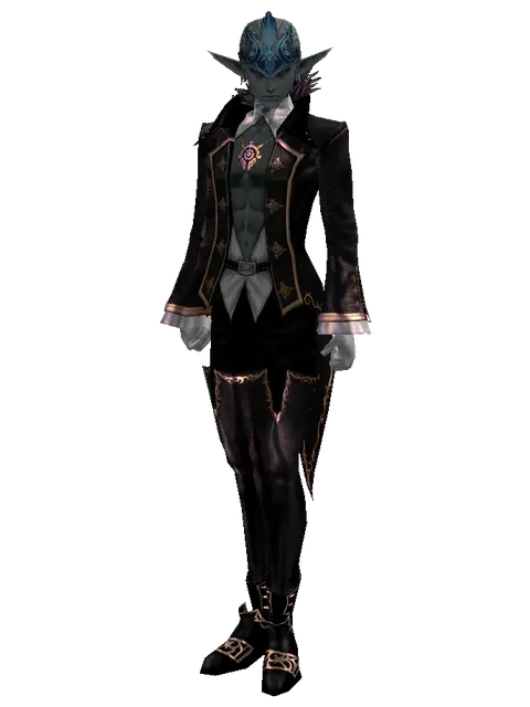 Innadril Circlet of Valor (?) on a male Dark Elf, front view