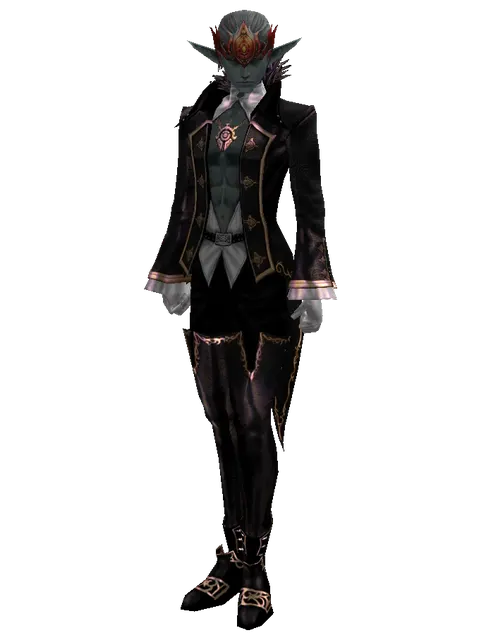 Dion Circlet of the Marksman (?) on a male Dark Elf, front view
