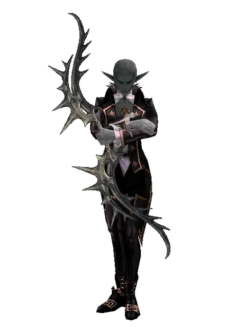 Carnage Bow on a male Dark Elf, front view