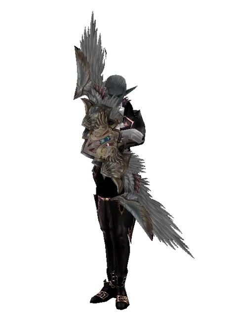 Dynasty Bow on a male Dark Elf, front view