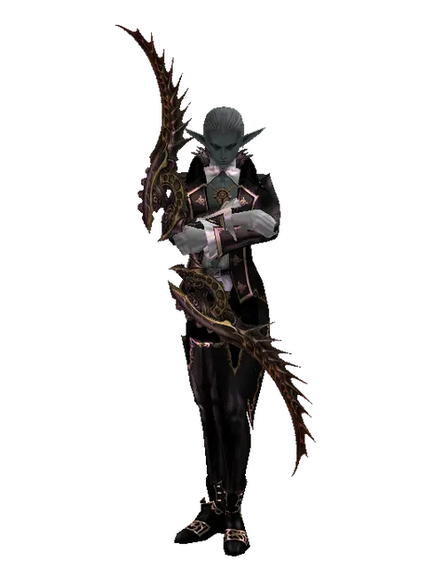 Eminence Bow on a male Dark Elf, front view