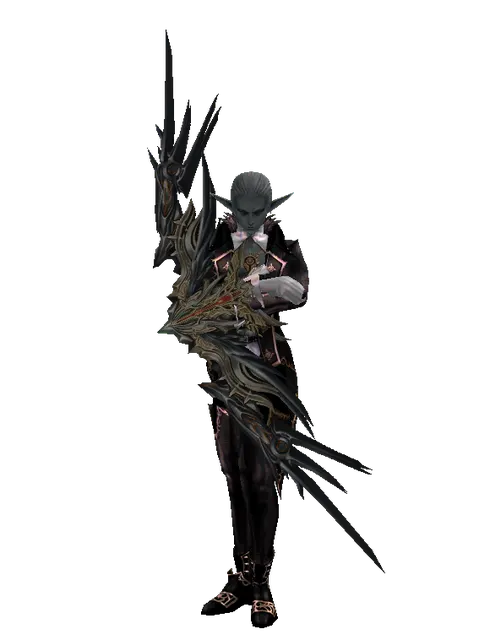 Icarus Spitter on a male Dark Elf, front view