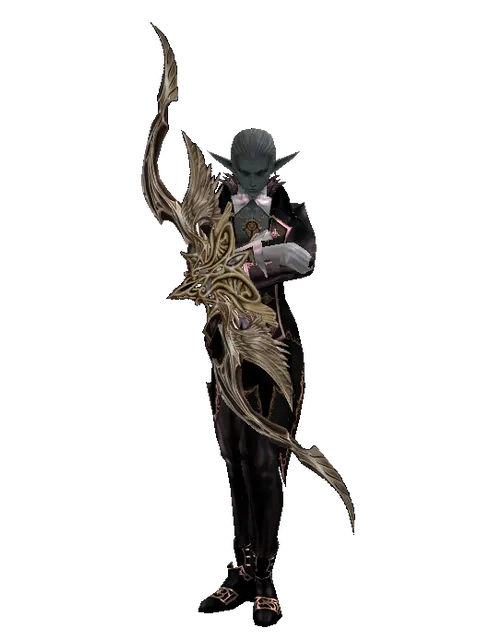 Infinity Bow on a male Dark Elf, front view