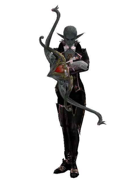 Salvation Bow on a male Dark Elf, front view