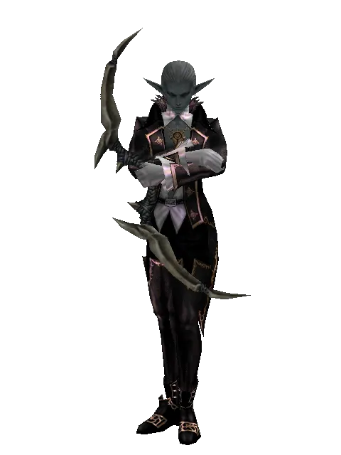 Strengthened Bow on a male Dark Elf, front view