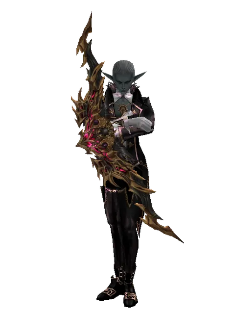 Vesper Bow on a male Dark Elf, front view