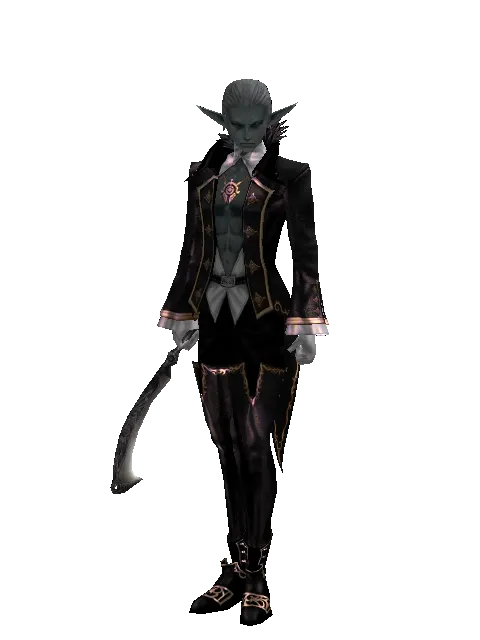 Conjurer's Knife on a male Dark Elf, front view