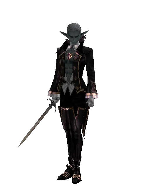 Grace Dagger on a male Dark Elf, front view