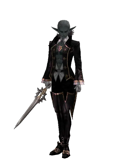 Infinity Stinger on a male Dark Elf, front view