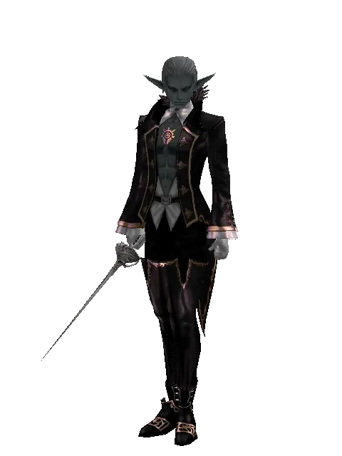 Maingauche on a male Dark Elf, front view