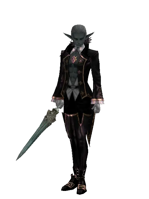 Naga Storm on a male Dark Elf, front view