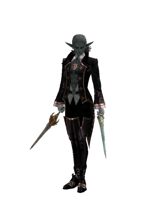 Vesper Dagger*Naga Storm on a male Dark Elf, front view