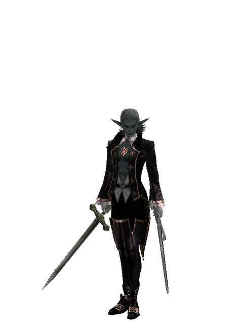 Artisan's Sword*Sword of Revolution on a male Dark Elf, front view
