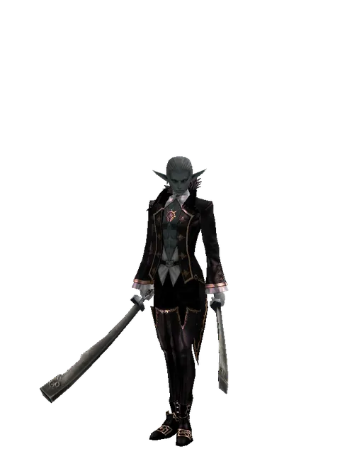 Crimson Sword*Crimson Sword on a male Dark Elf, front view