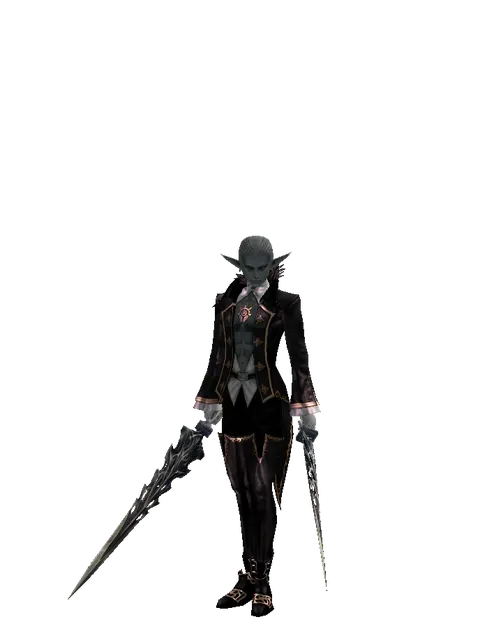 Damascus*Damascus on a male Dark Elf, front view
