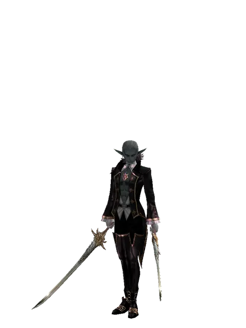 Infinity Wing on a male Dark Elf, front view