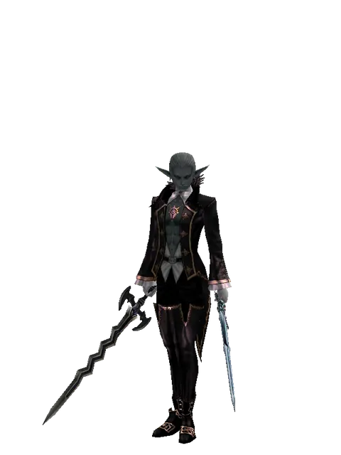 Stormbringer*Caliburs on a male Dark Elf, front view